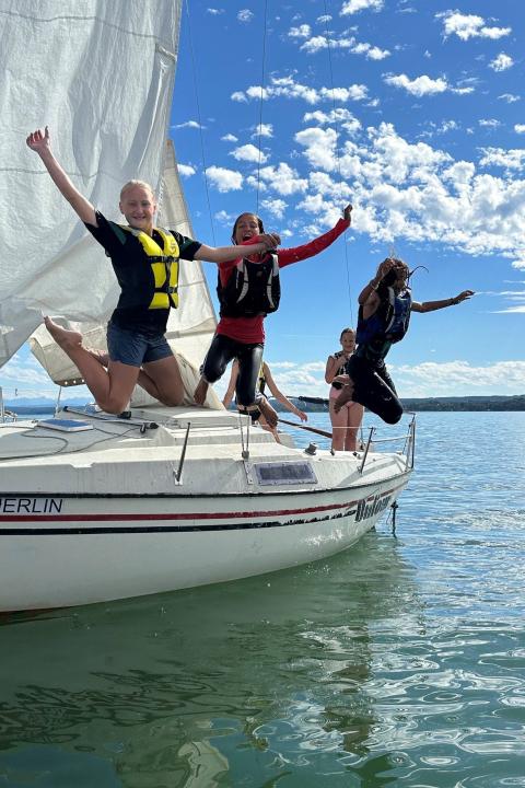 Segeln mit den booten des Landheims Ammersee