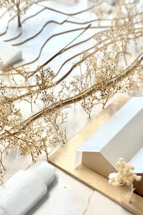 Architekturmodell des neuen Oberstufenzentrums