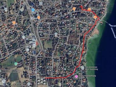 Plan Schondorf mit geänderter Zufahrt zum Landheim