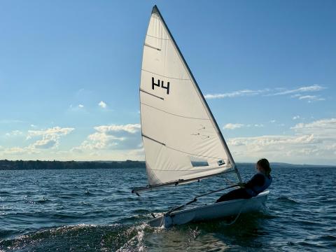 Boot Laser auf dem See